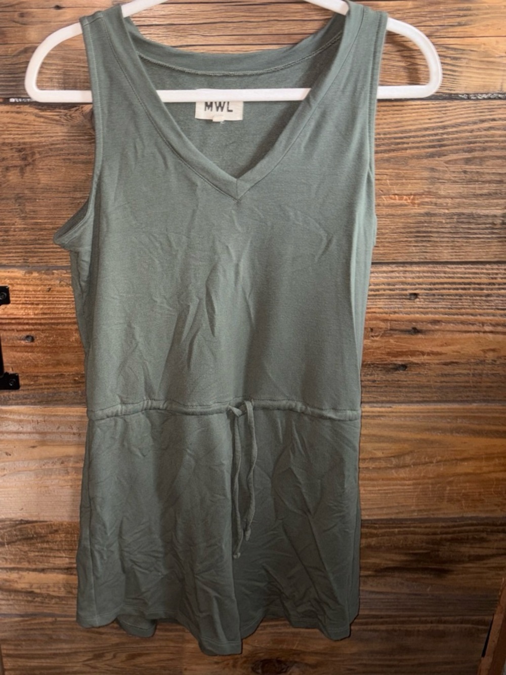 Madewell Olive Green V-Neck Romper
